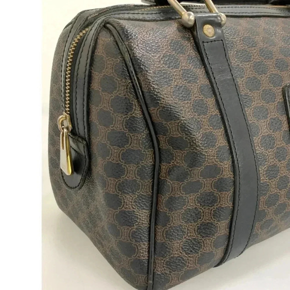 CÉLINE Black Coated  Canvas Macadam Handle  Bag - Picture 7 of 9